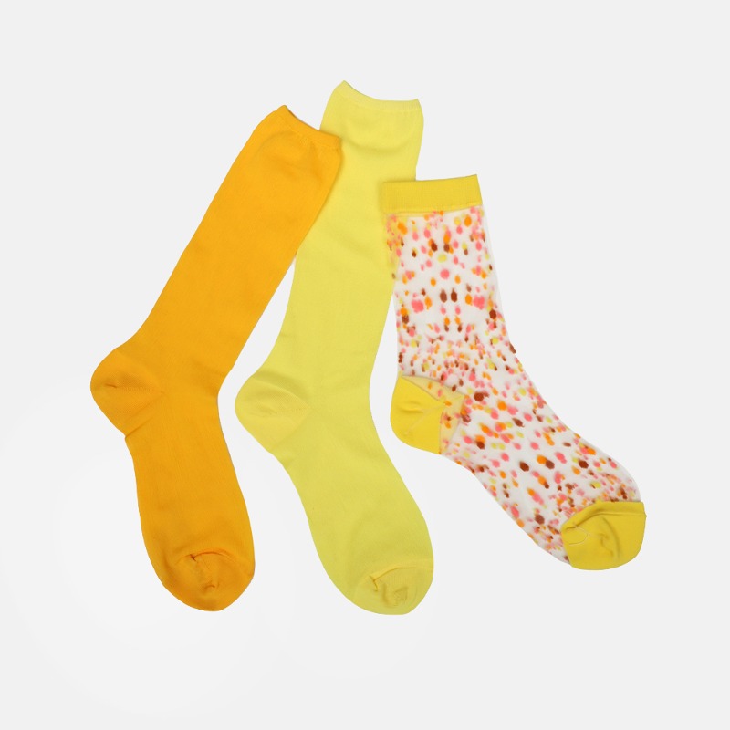Colourful Socks Set - Yellow